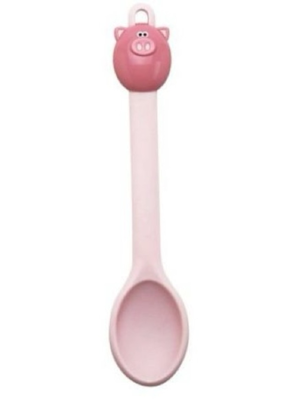 New Pink Joie Piggy Wiggy mixing spoon featuring a cute pig head top.